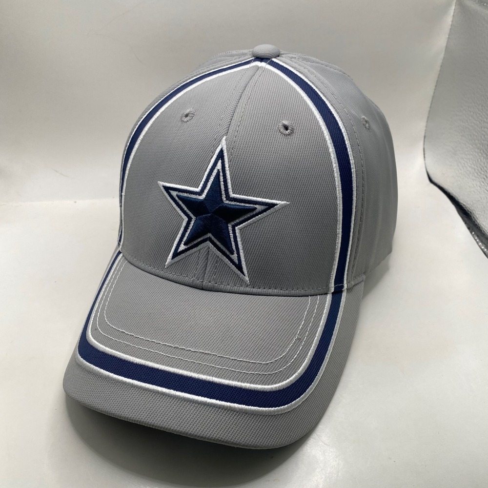 DALLAS COWBOYS Authentic T292M Hat Mens OSFA Grey Navy Star Logo Adjustable Cap